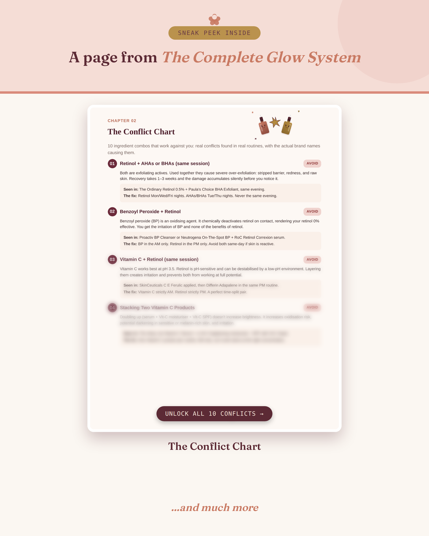 Sneak peek – The Conflict Chart from The Complete Glow System