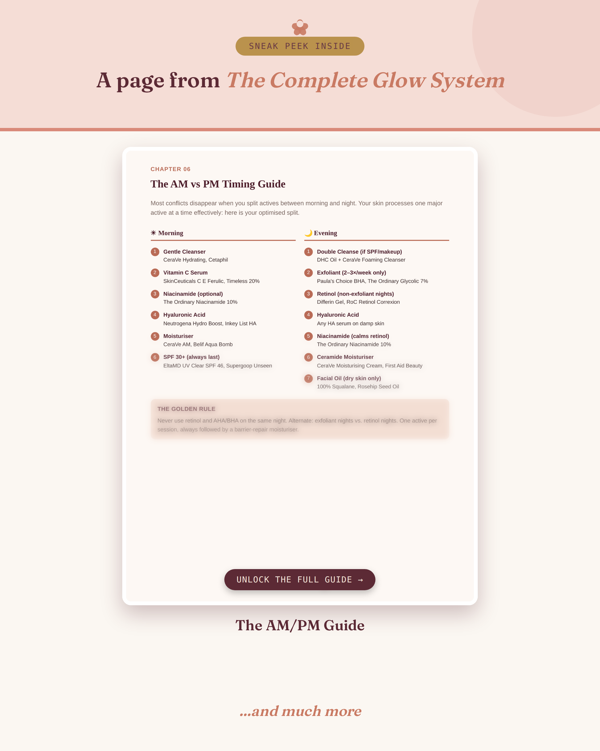Sneak peek – The AM/PM Guide from The Complete Glow System